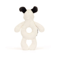 Jellycat rammelaar Bashful Black & Cream PuppyBRR4BCPc