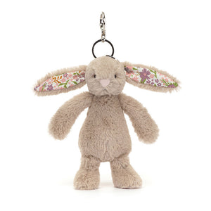 Jellycat bag charm bunny petal beige