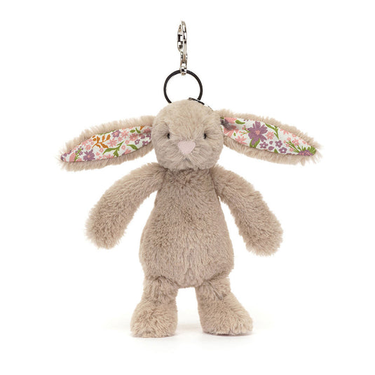 Jellycat bag charm bunny petal beige