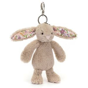 Jellycat bag charm bunny petal beige
