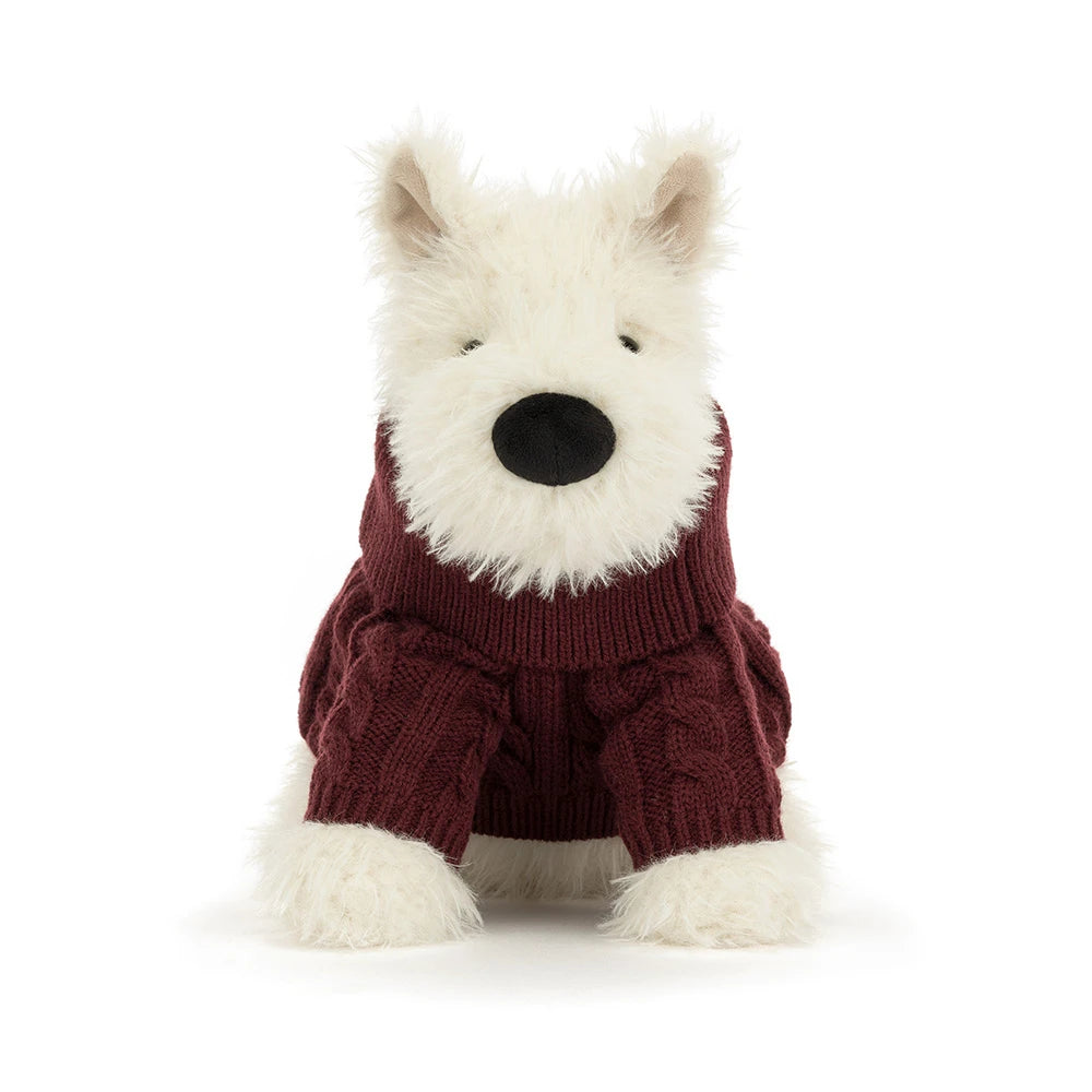 Jellycat knuffel Munro Scottie Dog Winter Jumper kopen
