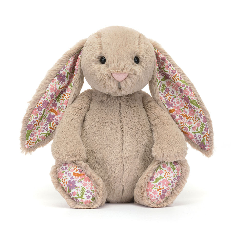 Jellycat knuffel blossom bunny beige petal medium 100% polyester