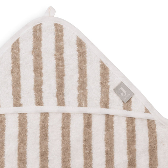 Jollein badcape terry stripe olive green