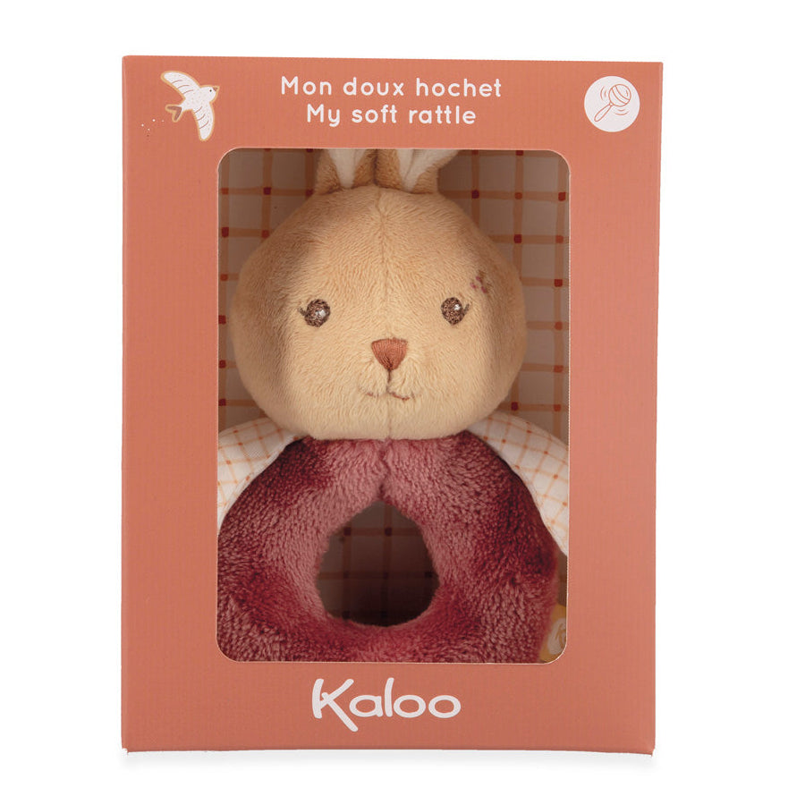  Kaloo zachte rammelaar Konijn Bordeaux 0 jr+ b