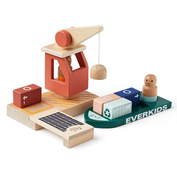 Kids Concept containerschip + dok Aiden 2 jr+