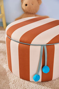 Kids Concept opbergberg poef brown b