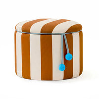 Kids Concept opbergberg poef brown d