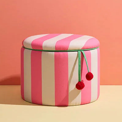 Kids Concept opbergberg poef pink