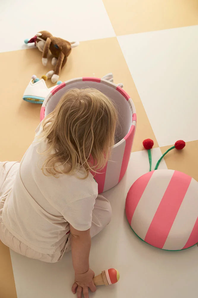 Kids Concept opbergberg poef pink 1001067