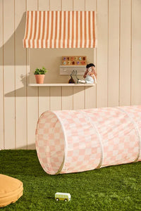 Kids Concept speeltunnel ruit roze