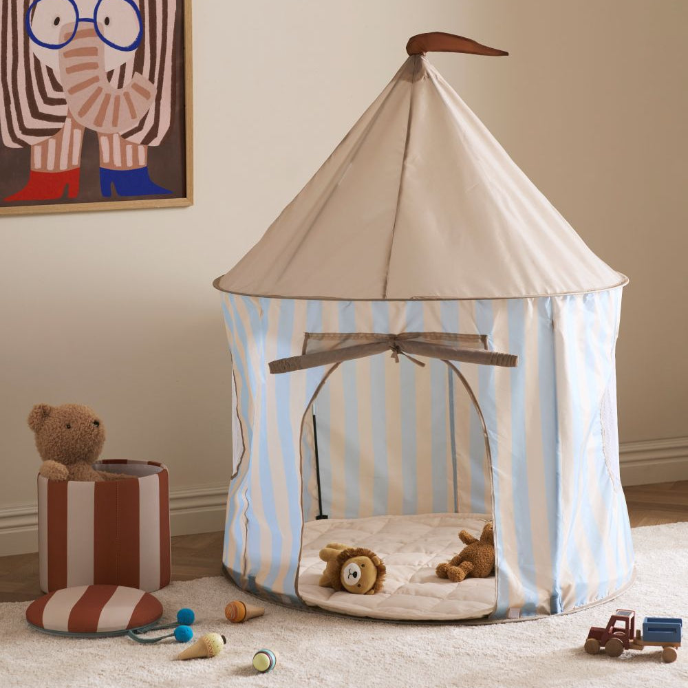 Kids Concept speeltent streep lichtblauw kopen