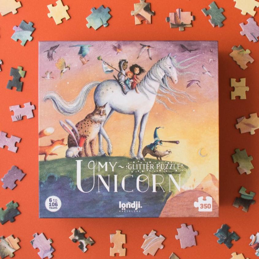 LONDJI glitter puzzel My unicorn 8 jr+ / 350 stks 8436580422062