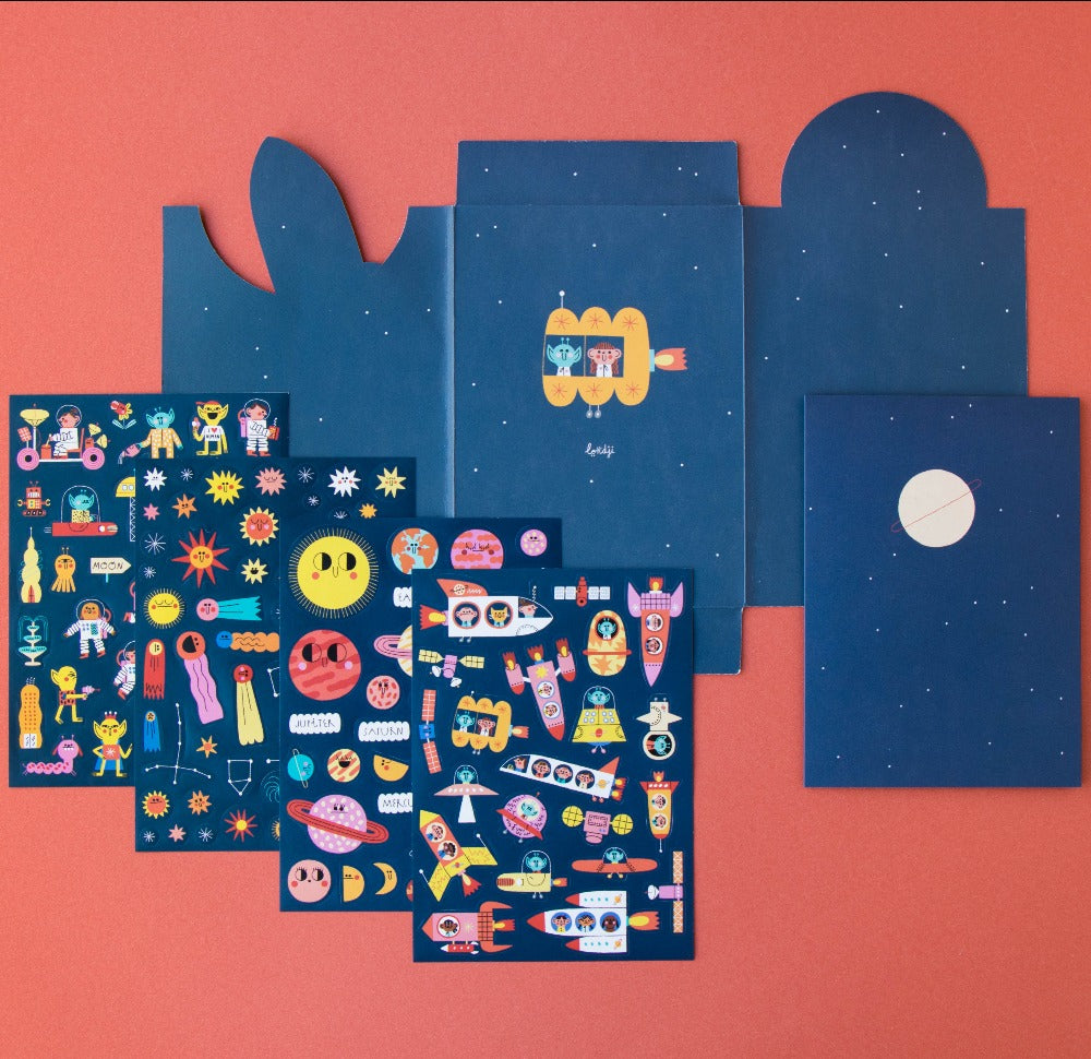 LONDJI herbruikbare stickers space 3 jr+ 8436580424363