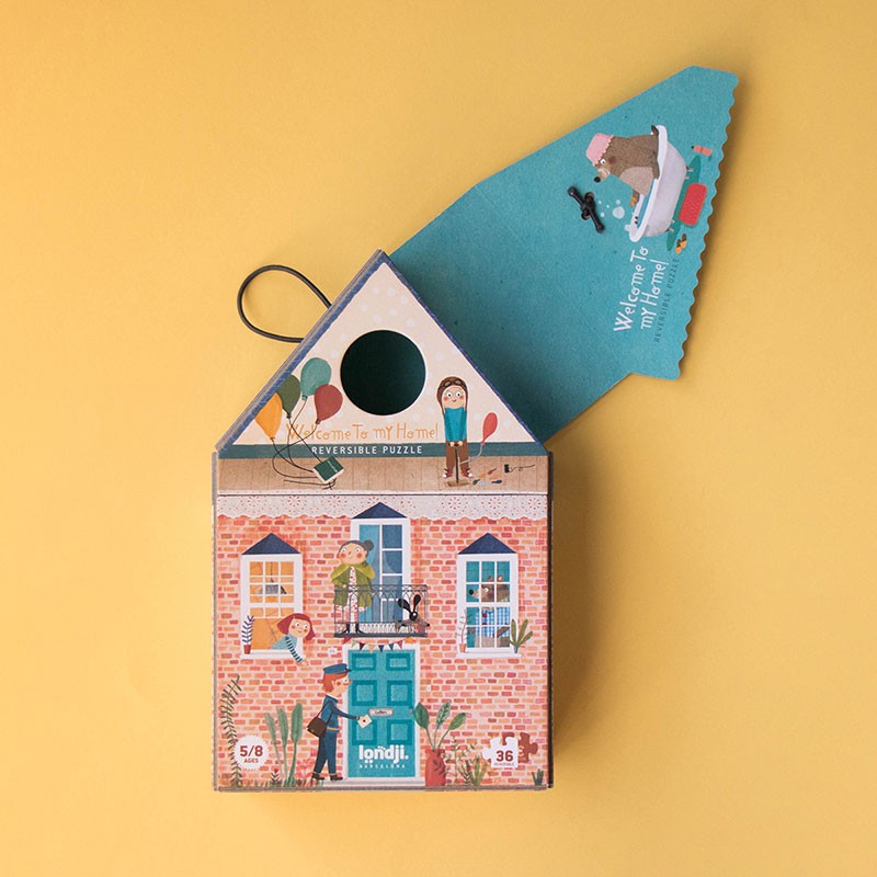 LONDJI puzzel Welcome to my home 5 jr+ / 36 stks recycled karton
