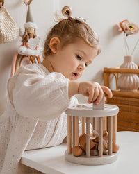 Label Label rollende vormenstoof nougat 1 jr+