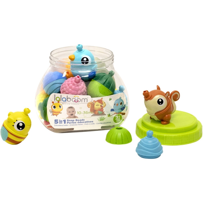 Lalaboom educatieve kralen dieren 21 stks 10 mnd+