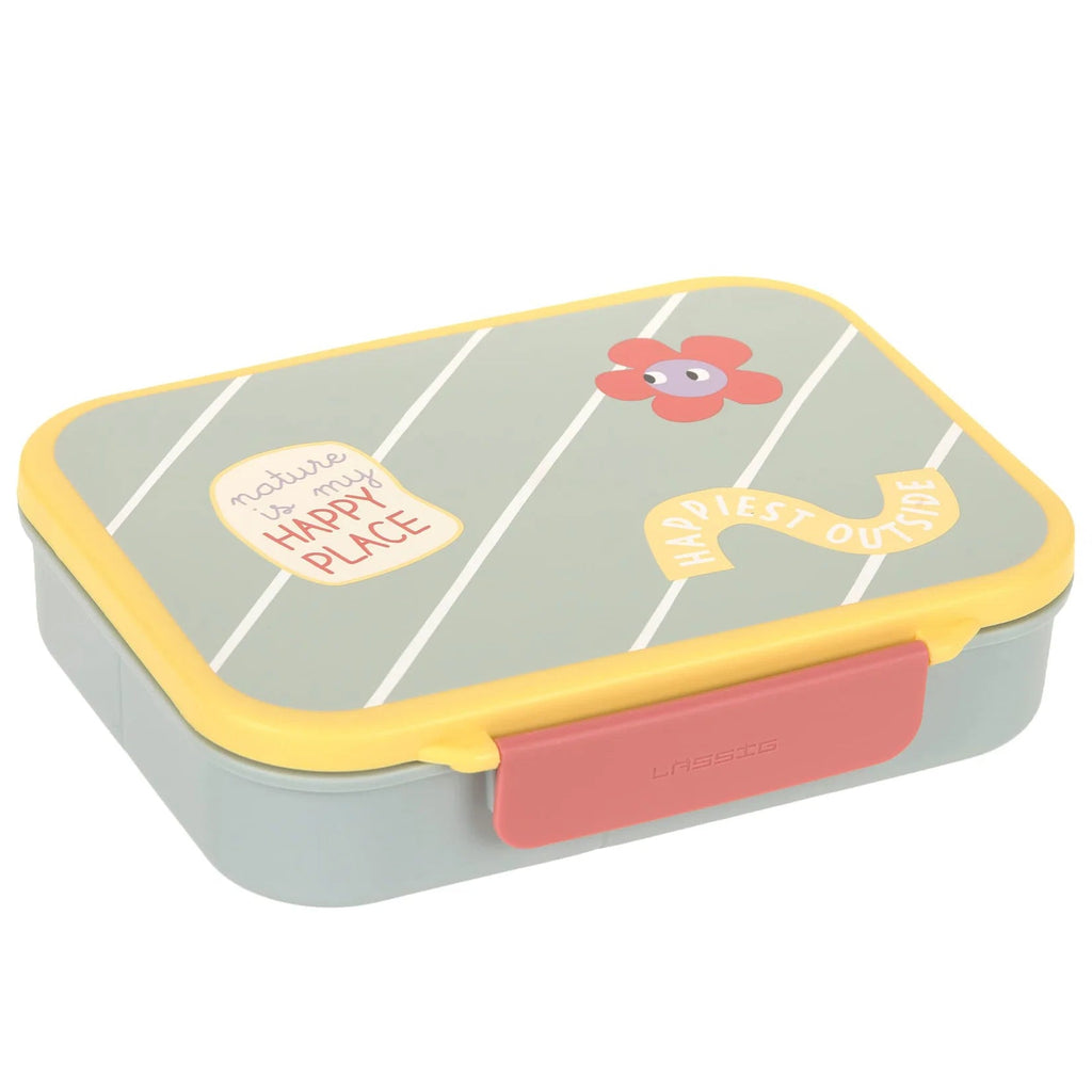 Lassig bento lunchbox happy trails flower