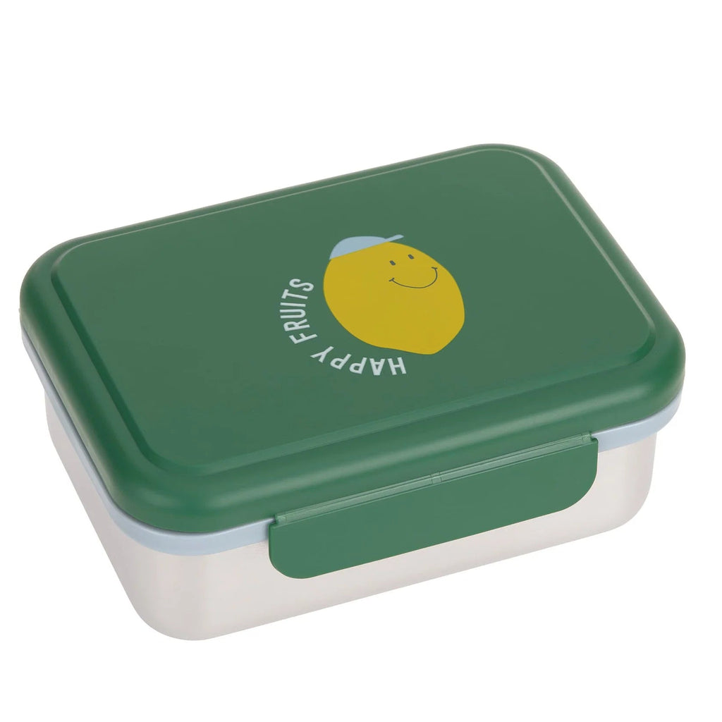 Lassig stainless steel lunchbox happy fruits lemon