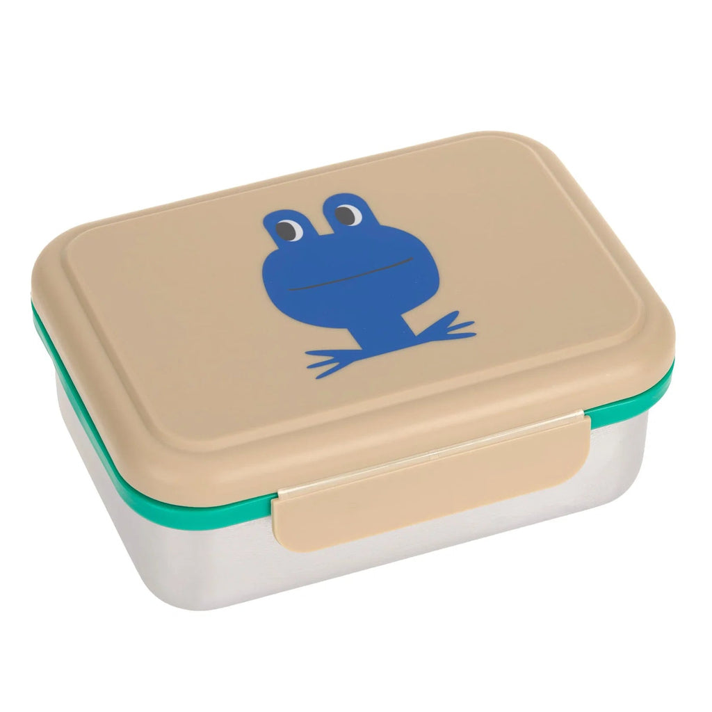 Lassig stainless steel lunchbox happy trails frog