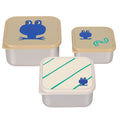 Lassig stainless steel snackbox set happy trails frog 13100741019