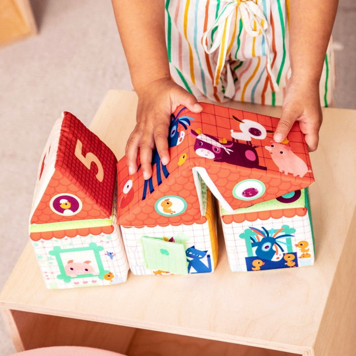 Lilliputiens stapelblokken boerderij 1+