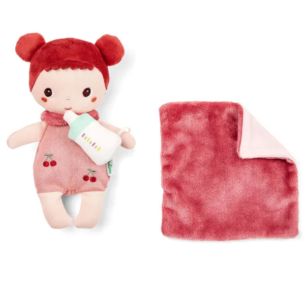 Lilliputiens stoffen pop Mio met poppenmand 1 jr+
