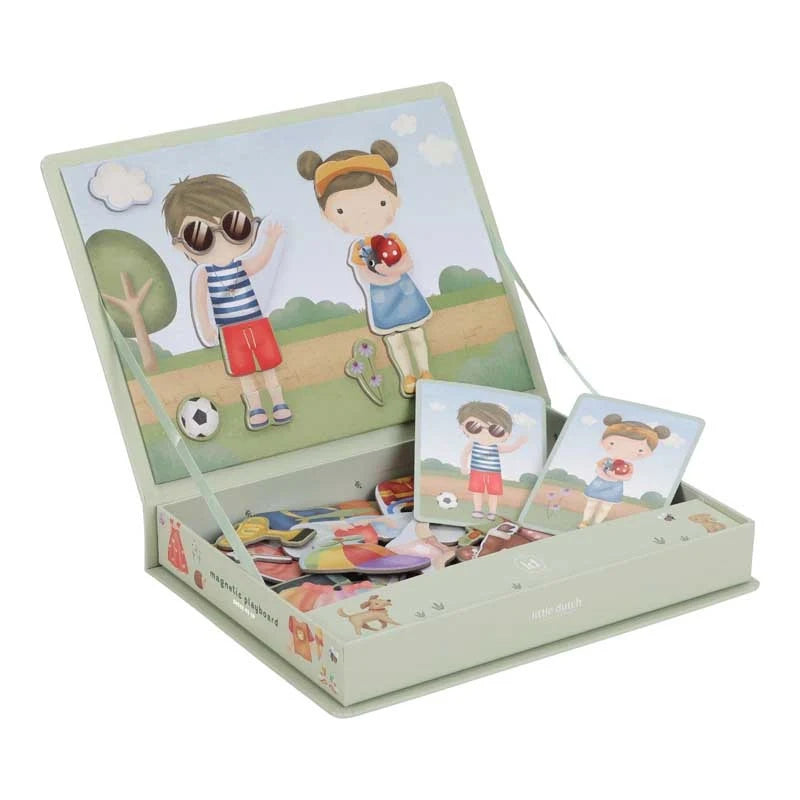 Little Dutch magnetisch speelbord Jim en Rosa dress-up  8713291447844 b