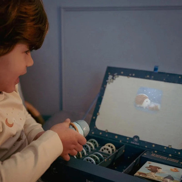 Little Dutch verhalen projector zaklamp set blauw 3 jr+7