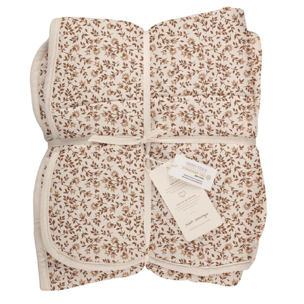 Main Sauvage baby quilt deken hibiscus 110x120 kopen