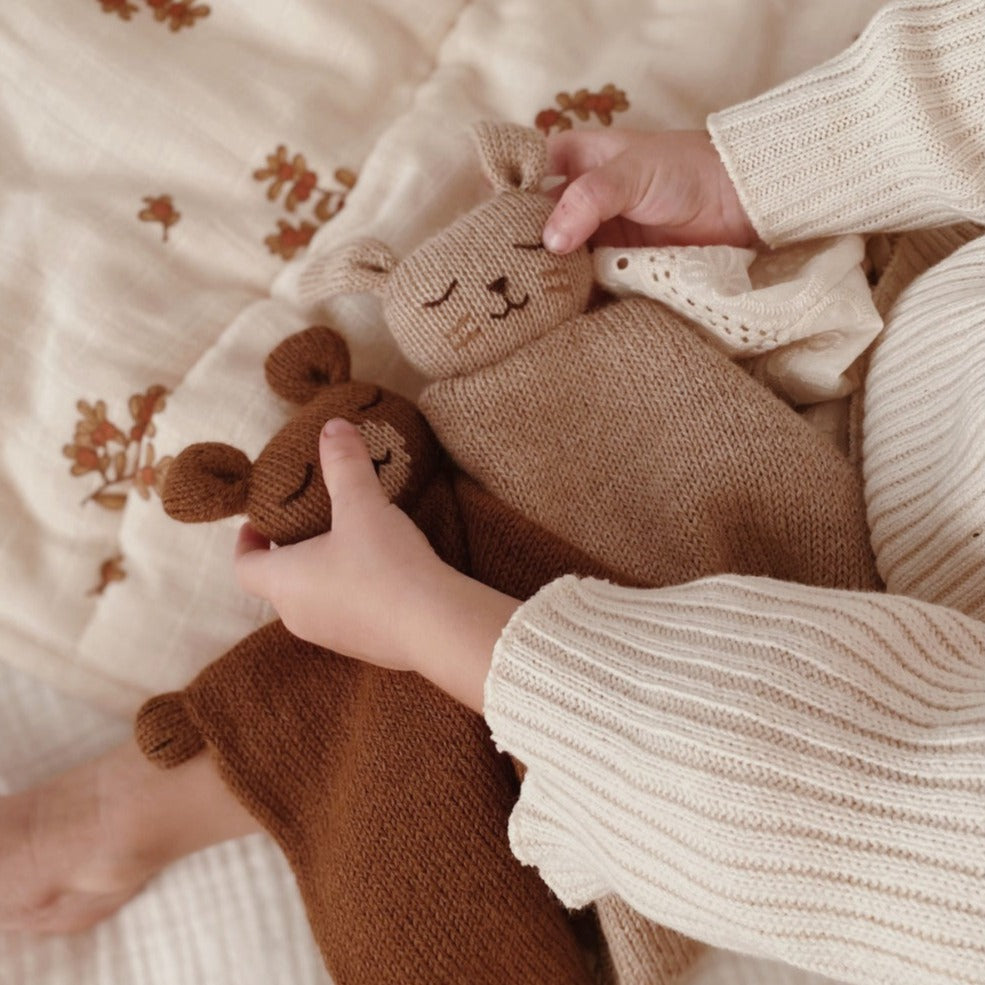 Main Sauvage knuffeldoekje bunny sand knit MSA.KC.BUN.SAND