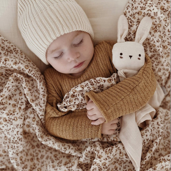 Main Sauvage knuffeldoekje bunny ecru