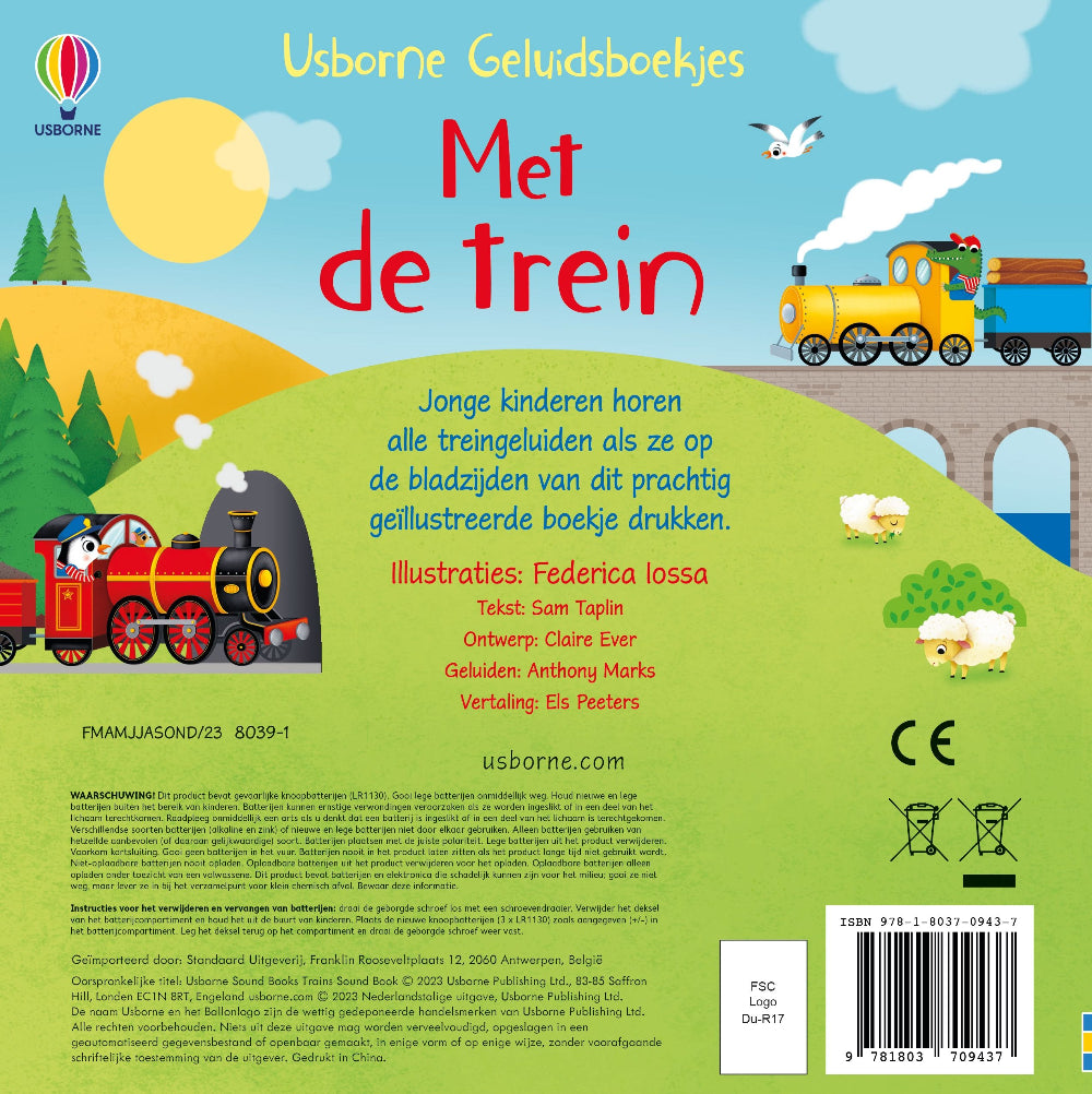 Met de trein - geluidenboek 1 jr+ hardcover