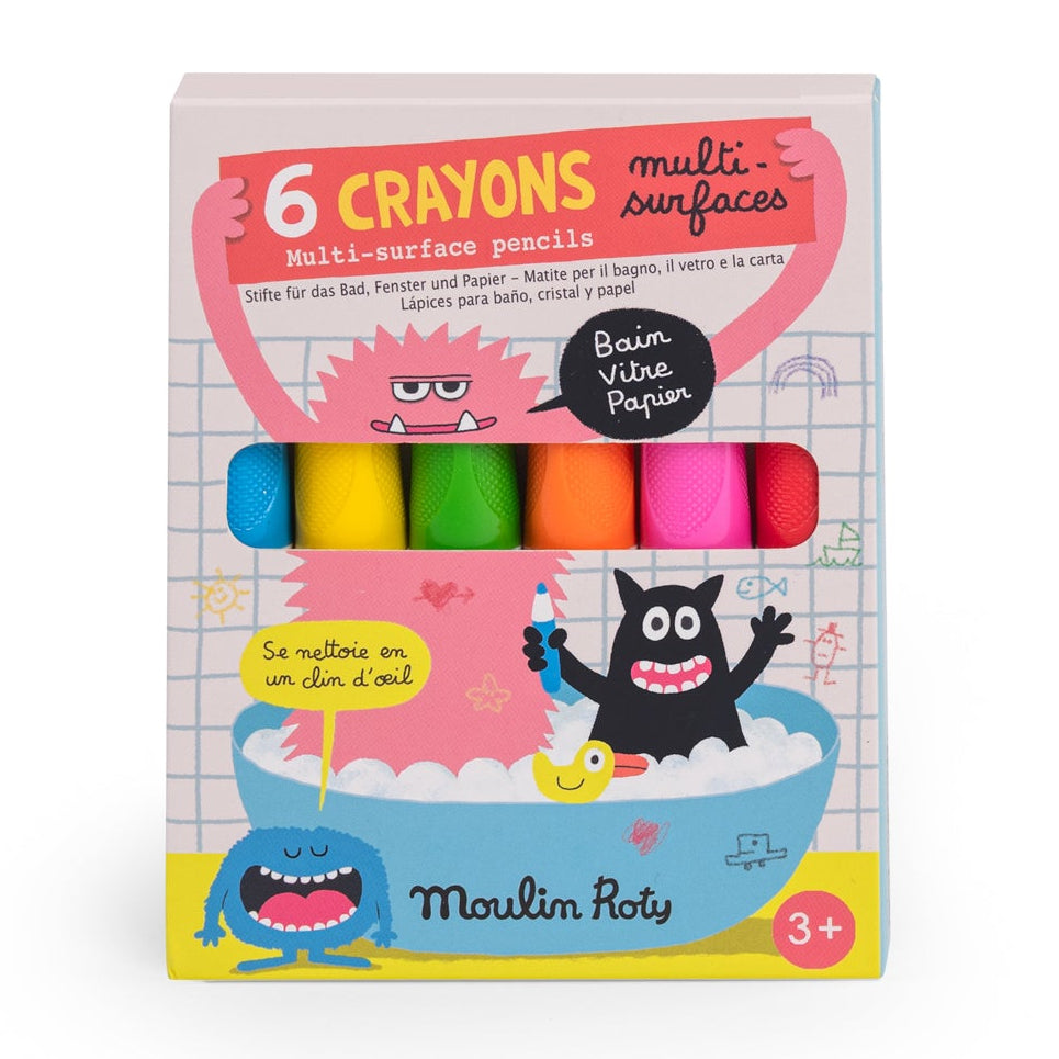 Moulin Roty bad-en raamstiften Les Schmouks 6 stks 3 jr+