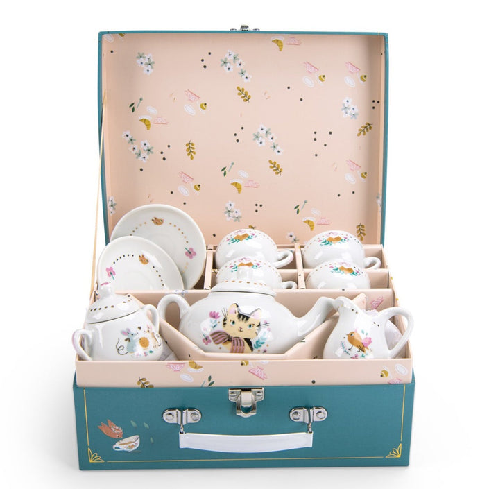 Moulin Roty porseleinen theeservies Les Parisiennes 3 jr+