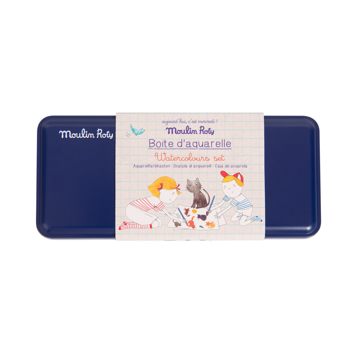 Moulin Roty waterverf paneel 24 kleuren 3 jr+