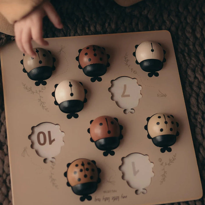 Mrs Ertha houten puzzel lieveheersbeestjes XL 3jr 10stks 7427254922507 g