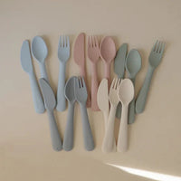 Mushie bestekset blush 3-delig