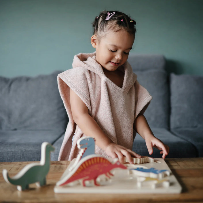 Mushie badponcho beer blush 1-3 jr