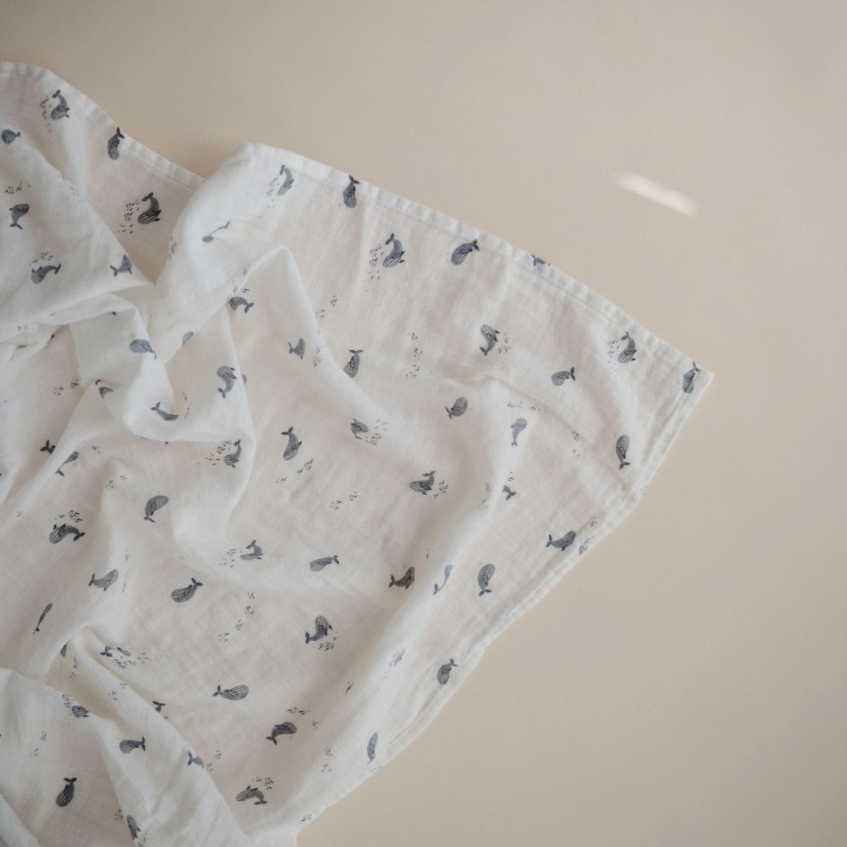Mushie hydrofiele doek whales 120 x 120