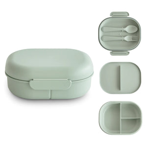 Mushie lunchbox sage