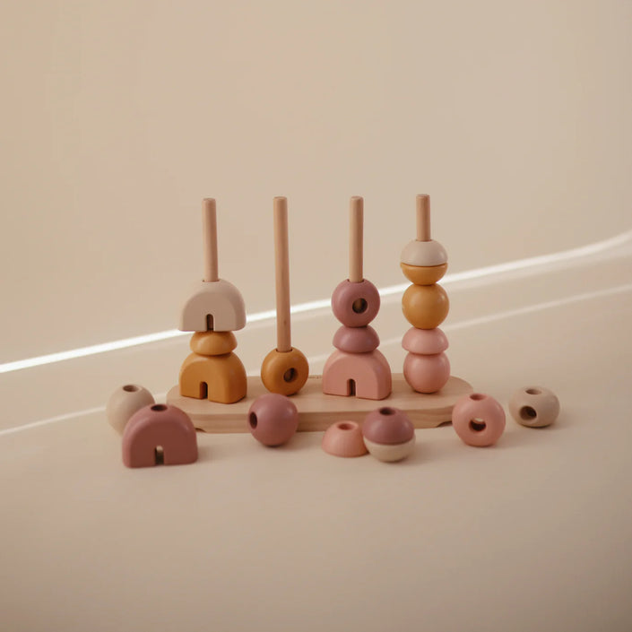 Mushie multi shape stacker sunrise 3 jr+