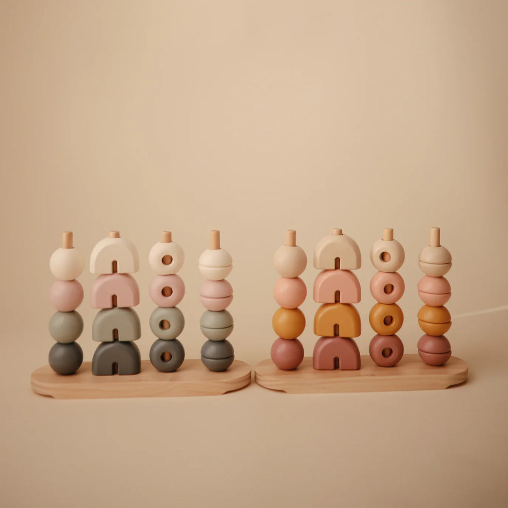 Mushie multi shape stacker sunrise 3 jr+