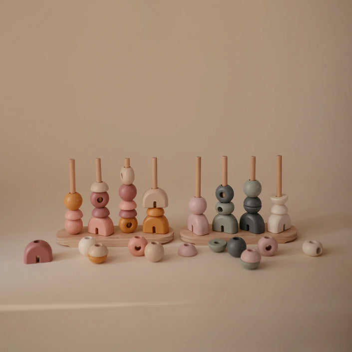 Mushie multi shape stacker sunrise 3 jr+