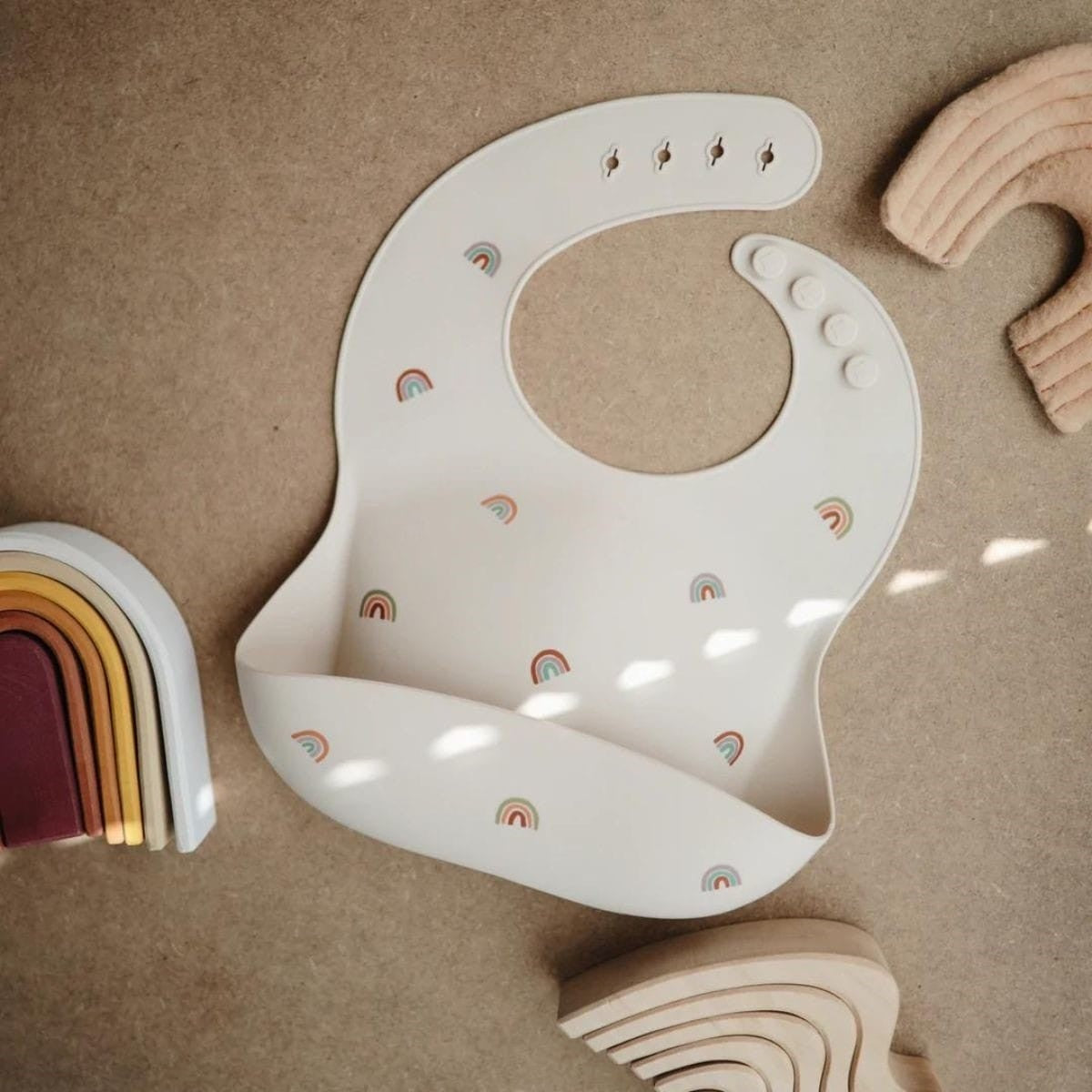 Mushie silicone slab Rainbow b