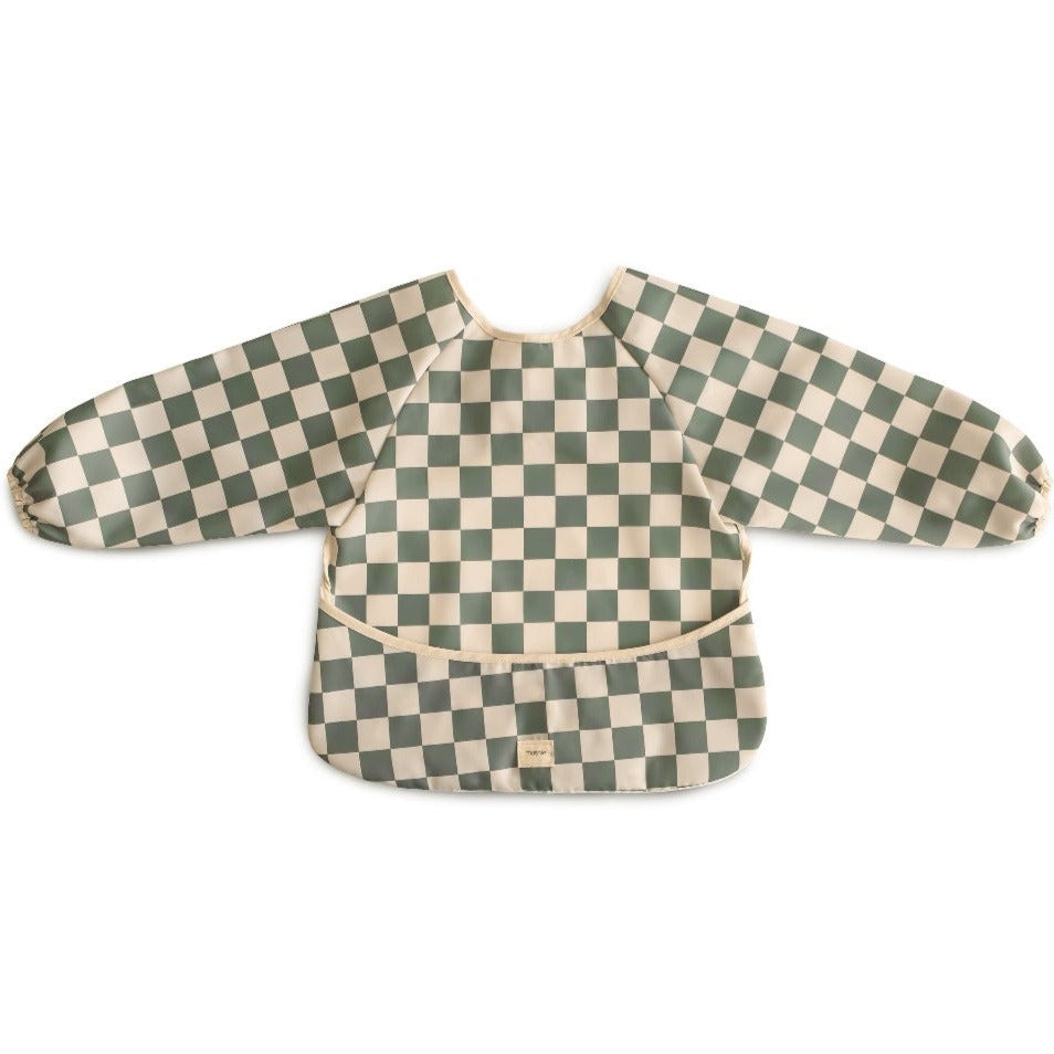 Mushie slab lange mouw olive check