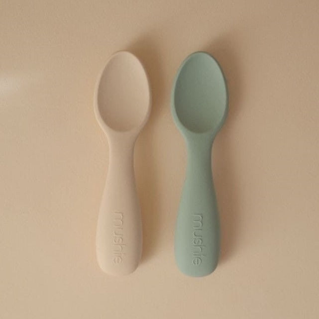 Mushie starter babylepels cambridge blue sand kopen
