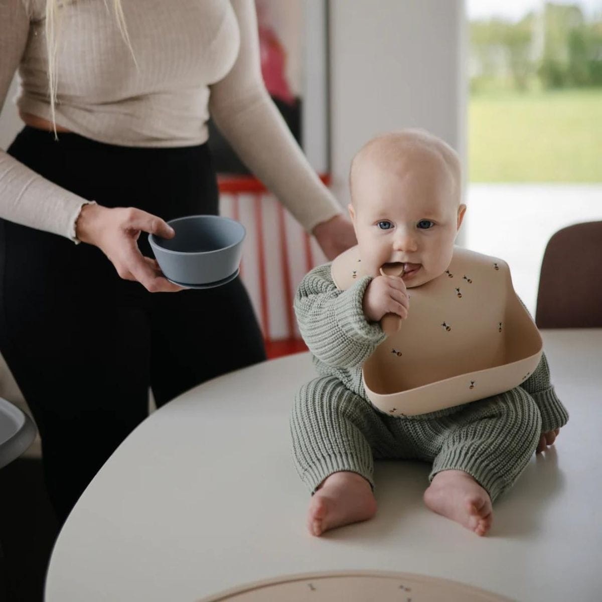 Mushie starter babylepels naturel sand