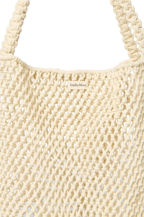 Studio Noos mom bag macrame naturel B