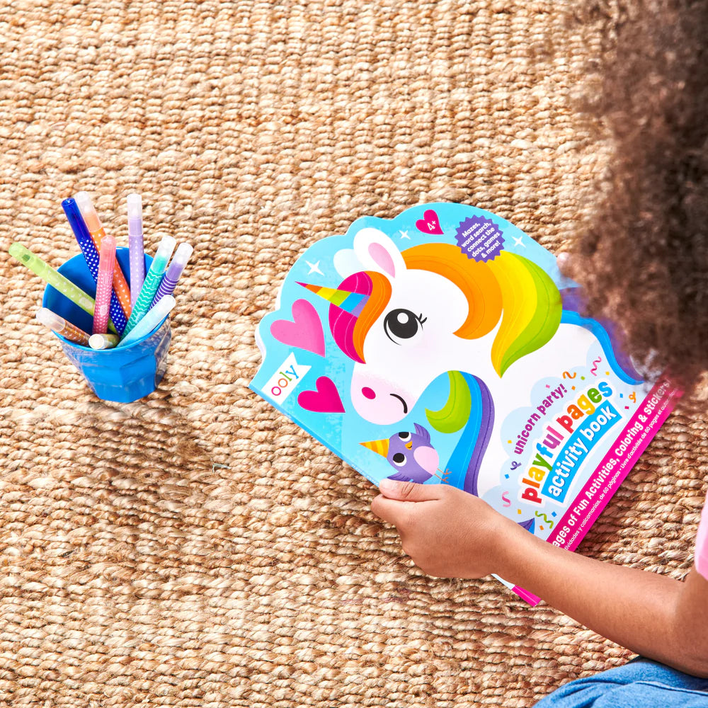 OOLY activity book unicorn party 4 jr+