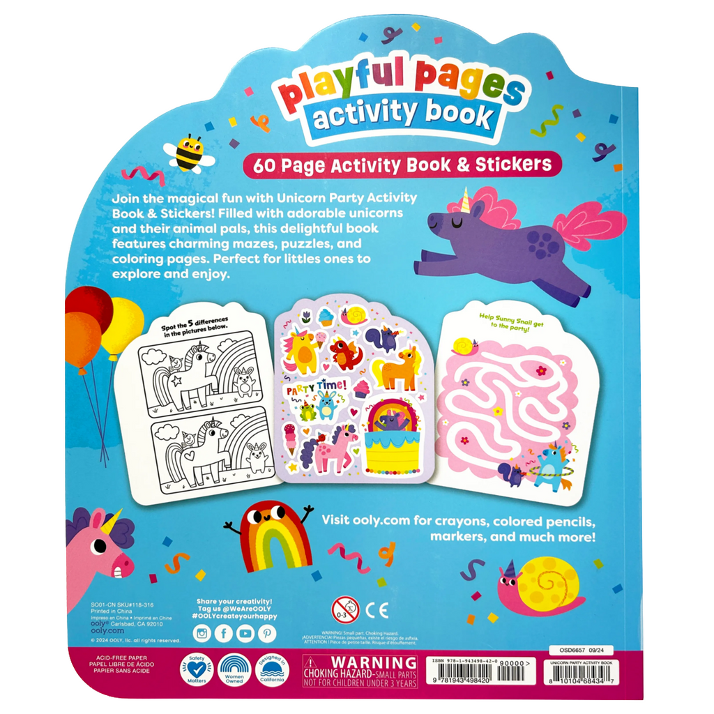 OOLY activity book unicorn party 4 jr+ kopen